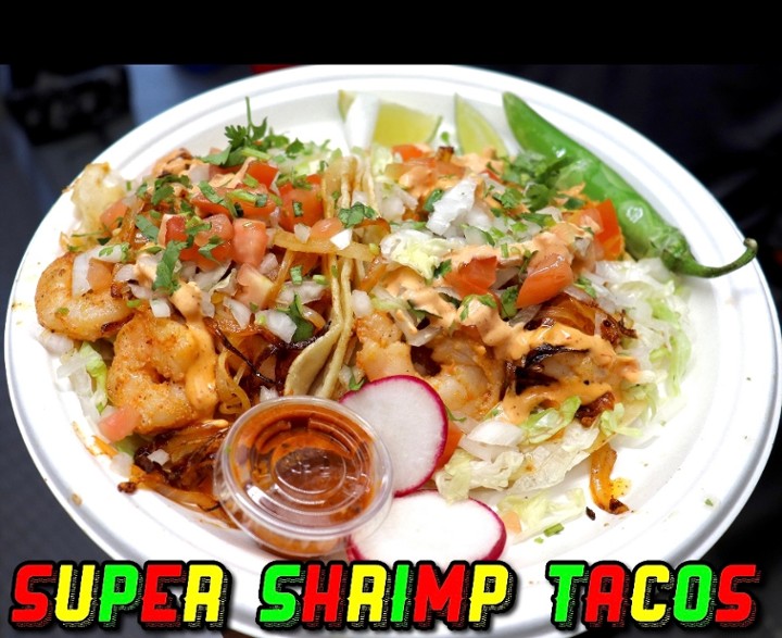 2 super shrimp tacos