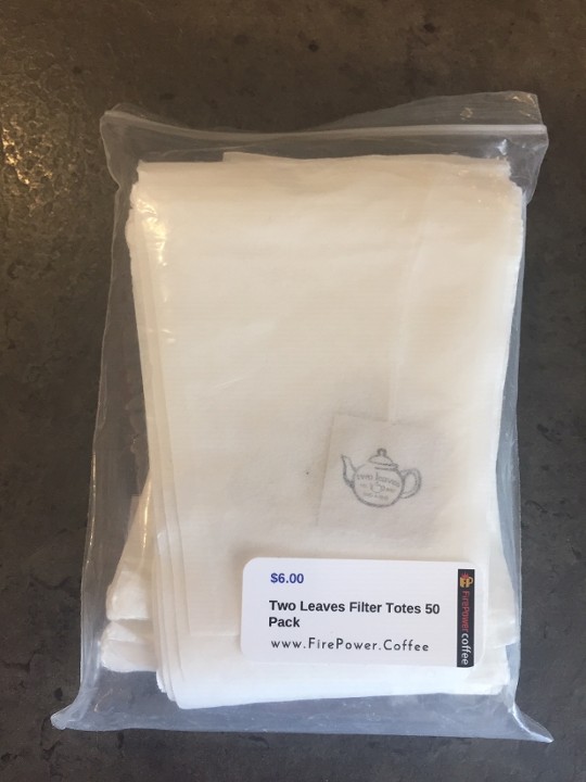 TWO LEAVES FILTER BAGS, 50 ct