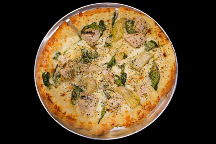 Chicken Spinach Blanca Pizza