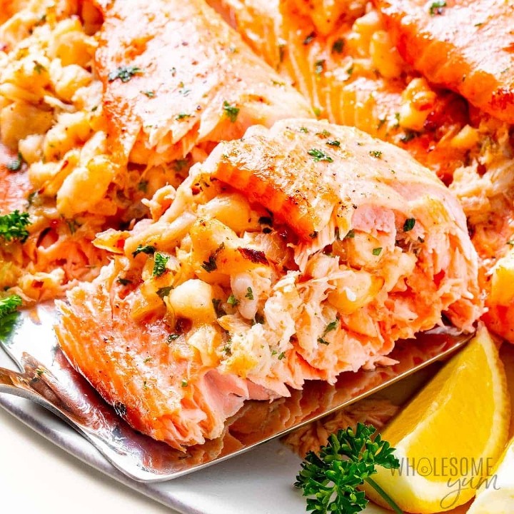 Crab Stuffed Salmon