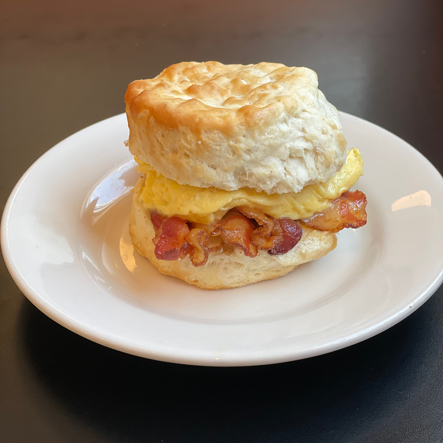 EGG BISCUIT: WITH SAUSAGE OR BACON