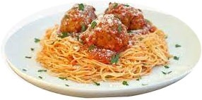 $11.99 Spaghetti with Meatballs in Marinara Sauce