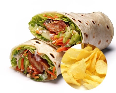 $11.99 Mix Veggie Wrap with Chips