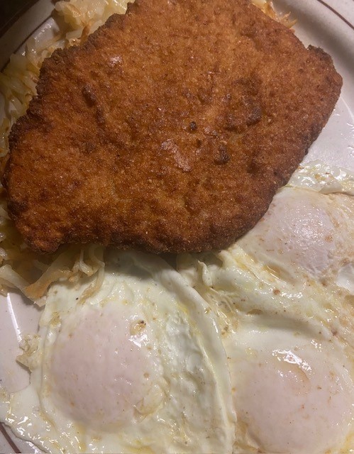 Breaded Veal and Eggs