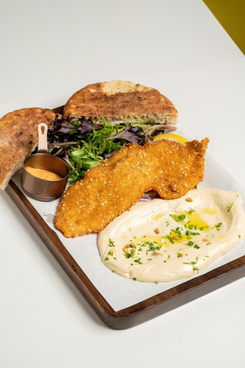 Crispy Chicken Schnitzel Plate