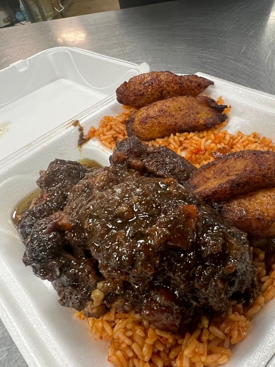 Afro West Indies style Oxtails meal