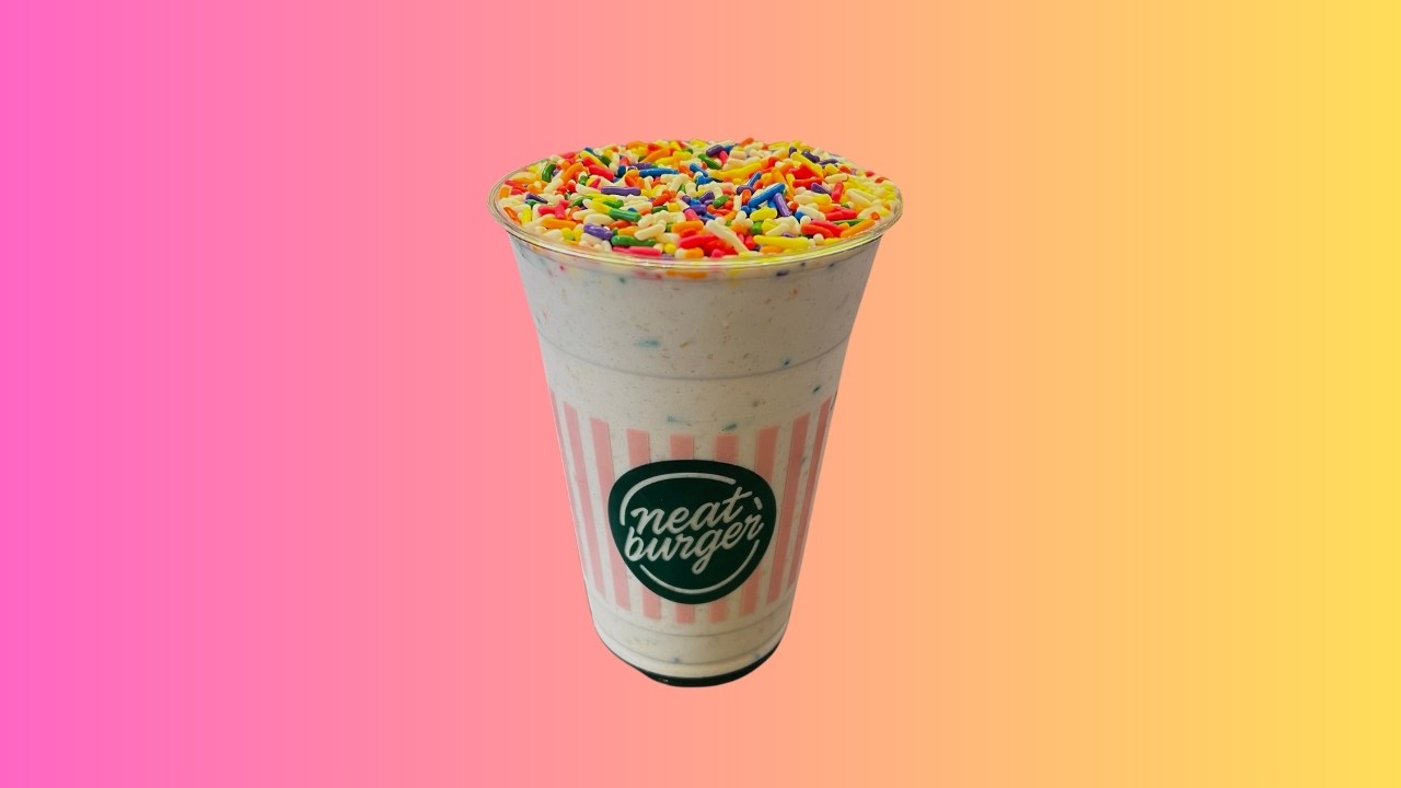 Mel's Pride Shake- Strawberry Shortcake w/rainbow sprinkles