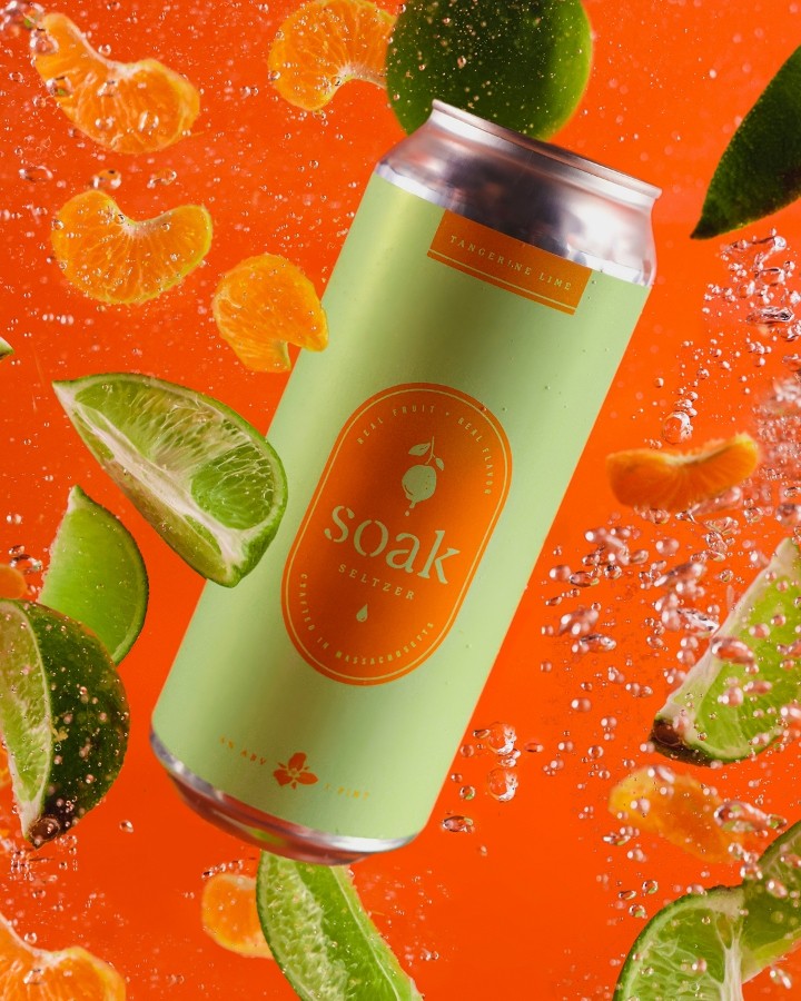 Soak Seltzer: Tangerine & Lime 4pk Cans