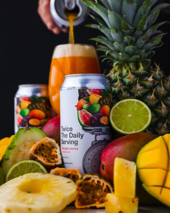 Twice the Daily Serving: Tropical Punch 4pk Cans