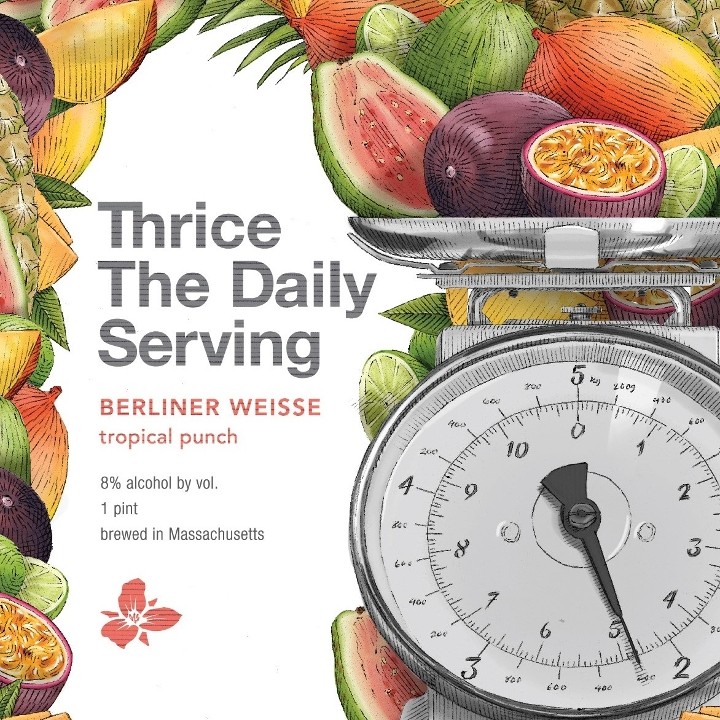 Thrice the Daily Serving: Tropical Punch 4pk Cans