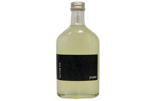 Pocket Sake: Shibata Shuzo Flask: Yuzu: Black Label 200ml Bottle