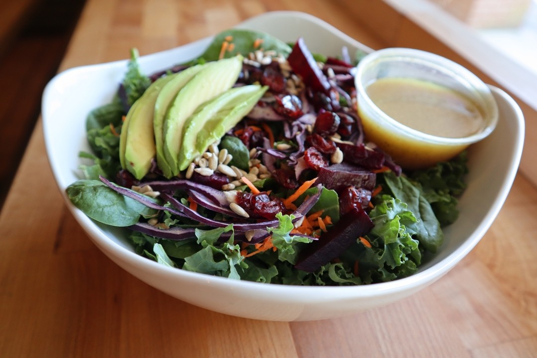 Kale, Baby Spinach and Avocado Salad