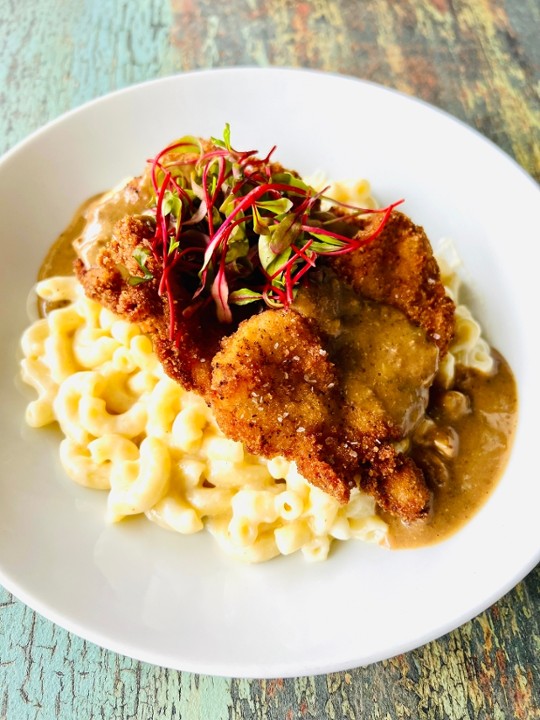 Schnitzel Mac N Cheese