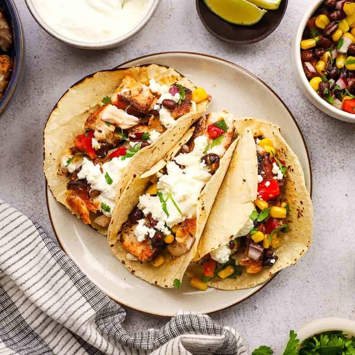 BLACKENED RED SNAPPER TACOS