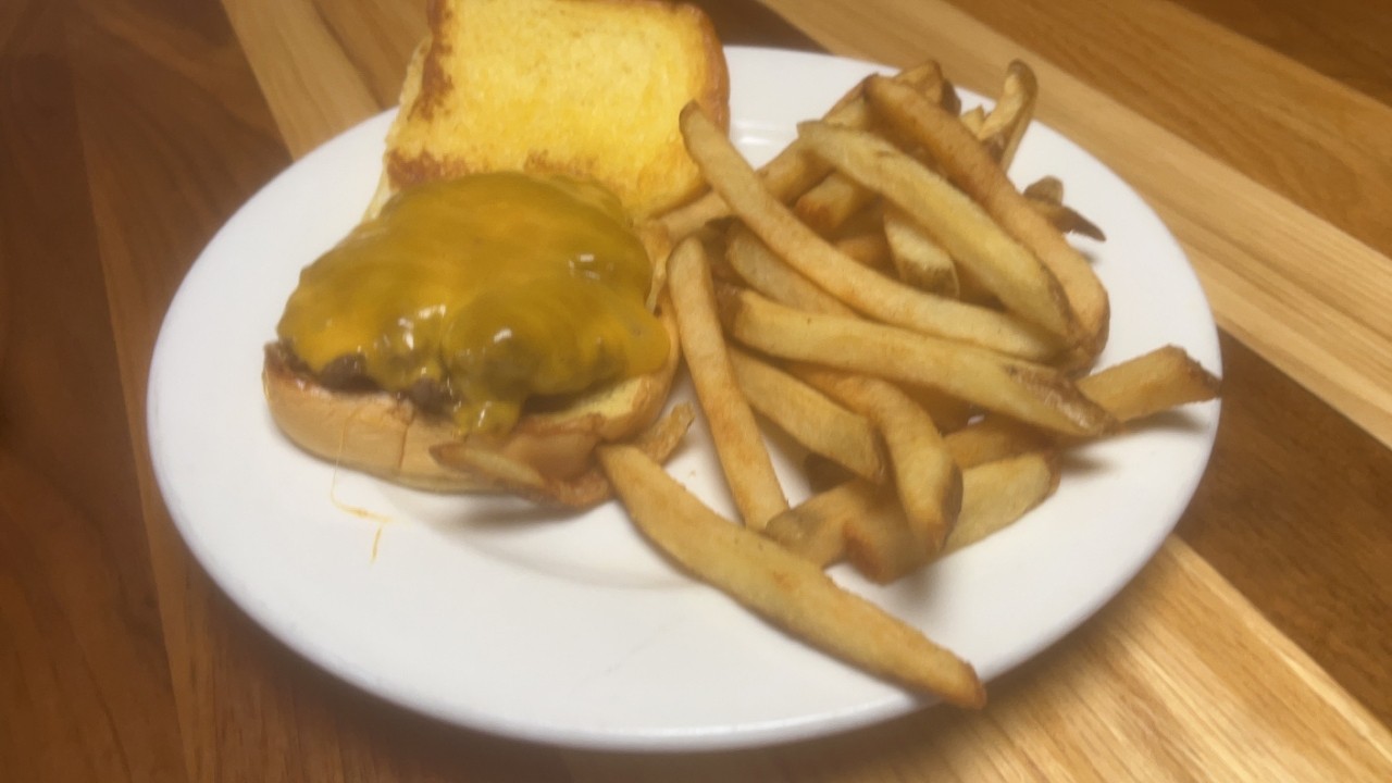 1/4 Cheeseburger and Fries