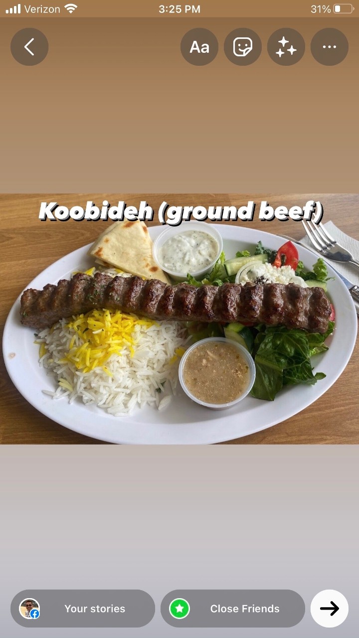 Koobideh kabob(ground beef kabob)