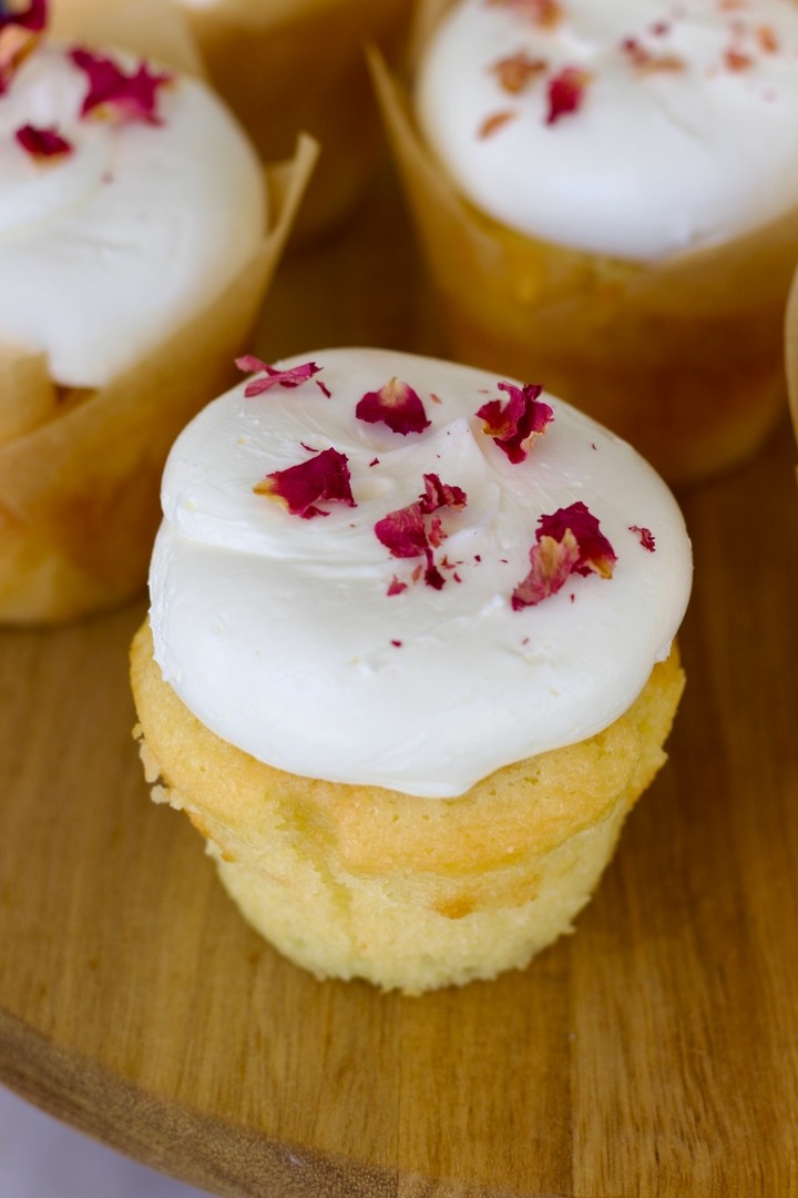 *Rosewater Cupcake (made without gluten ingredients)