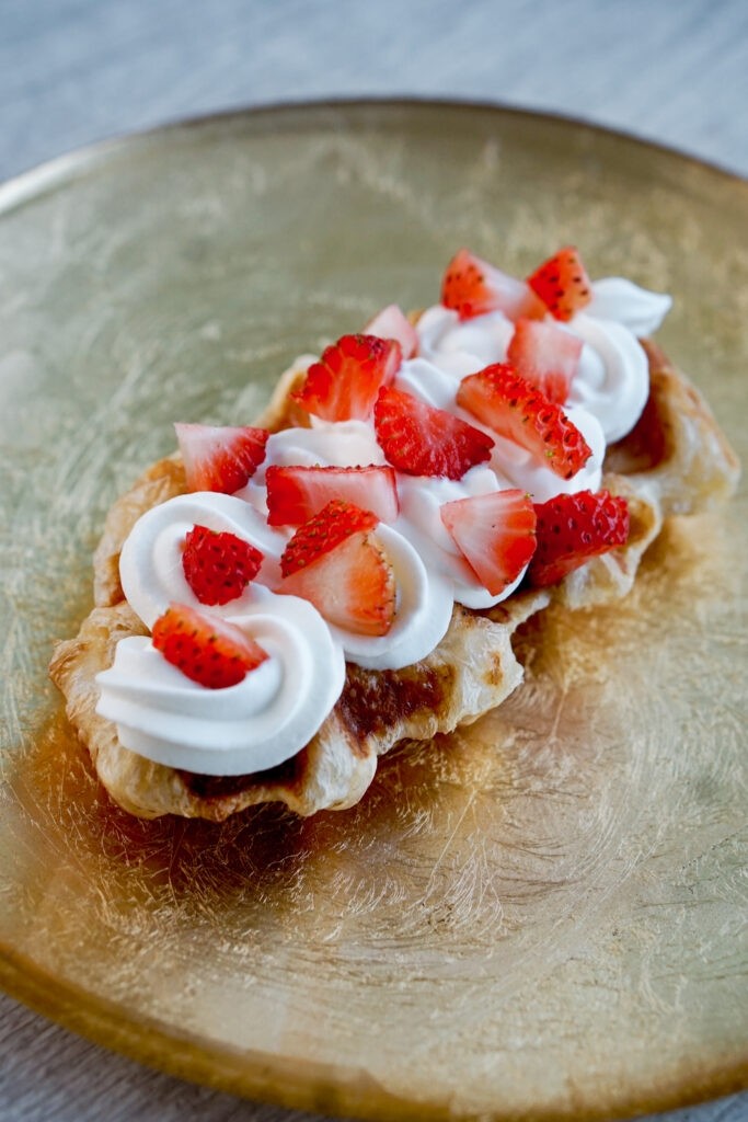Strawberries & Cream Croffle
