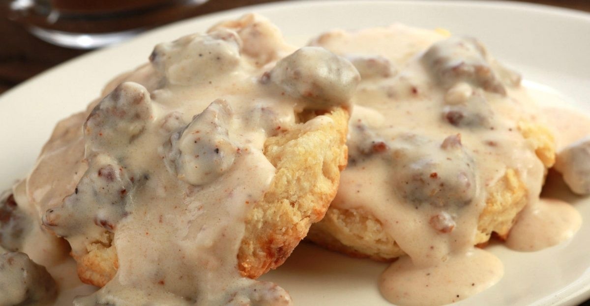 Biscuits and Gravy (2 biscuits)
