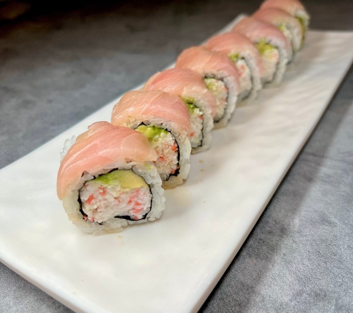 Yellow Tail on Cali Roll