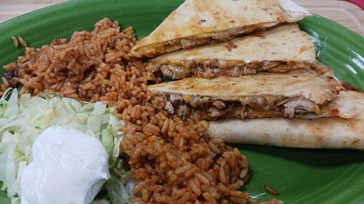 Green Chile Chicken Quesadilla