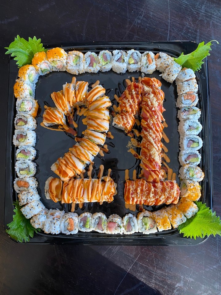 Sushi Art 21st Birthday Platter