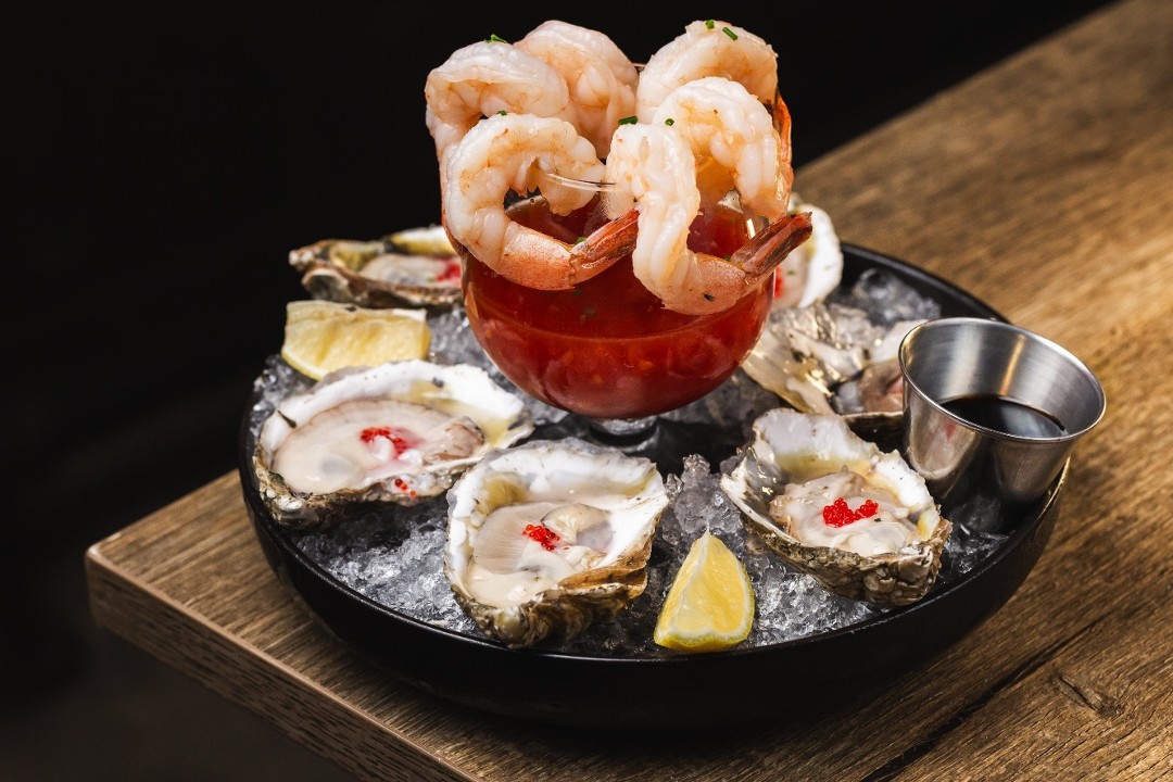 Oysters and Cocktail Shrimp
