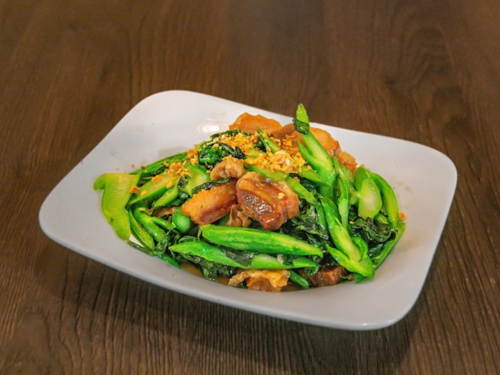 Chinese Broccoli with Crispy Pork Belly