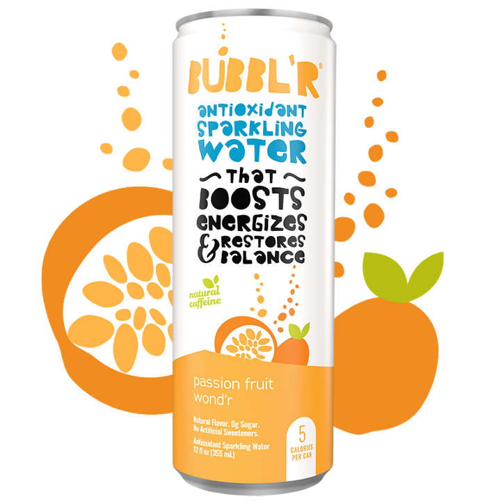 Bubblr’ Passionfruit Antioxidant Sparkling Water