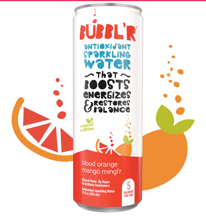 Bubbl'r Blood Orange Mango Antioxidant Sparkling Water