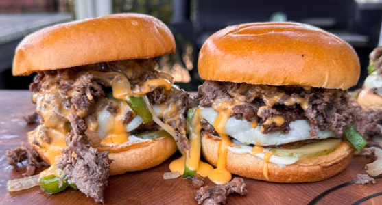 CheeseSteak Burger (single, double, triple)