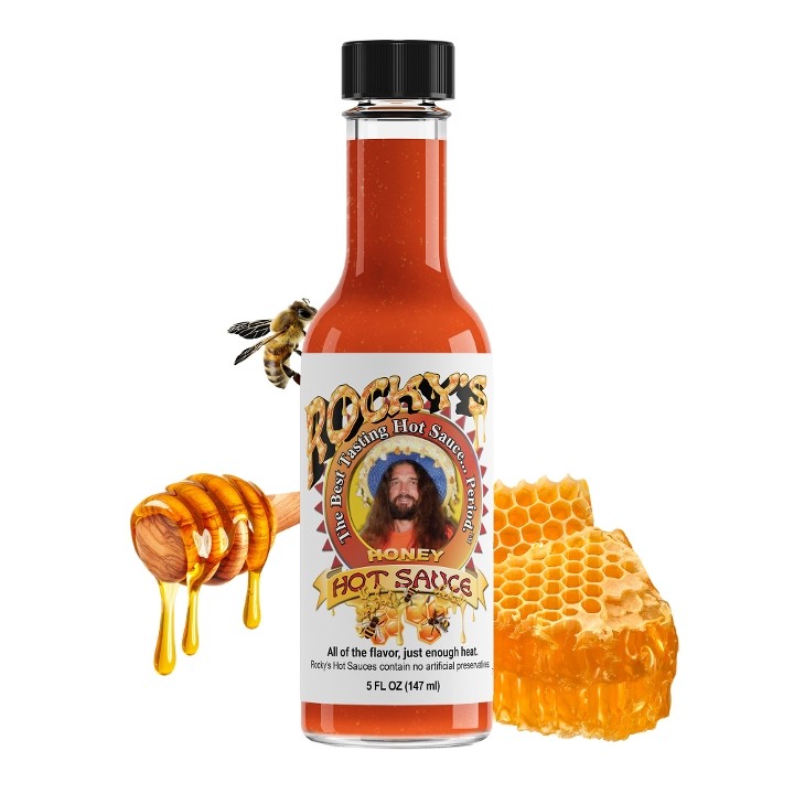 Rocky's Honey Hot Sauce 5oz. Bottle
