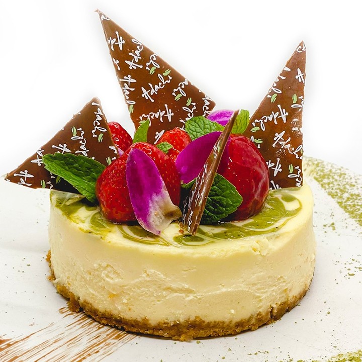 Matcha-Swirled Cheesecake