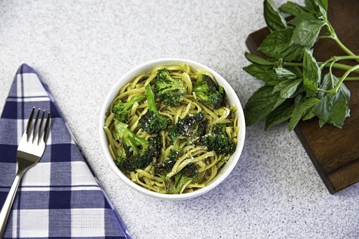 Linguine Aglio E Olio And Roasted Broccoli