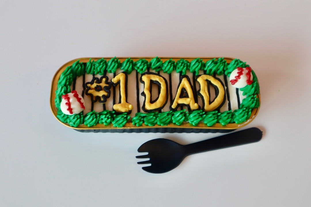 #1 Dad Baseball Petite Snack Cake