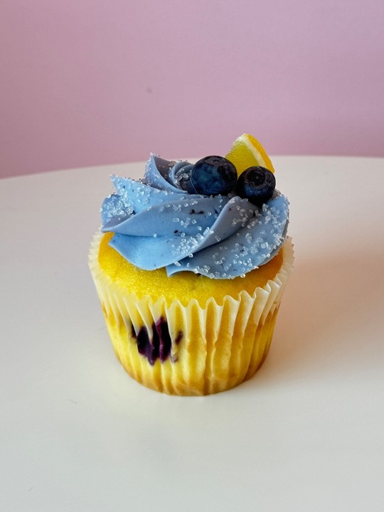 Gluten-Friendly Lemon Blueberry Cupcake
