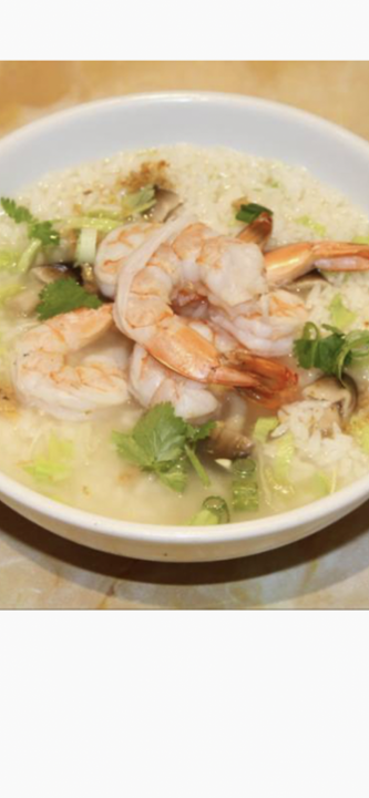 Rice Soup with Shrimp