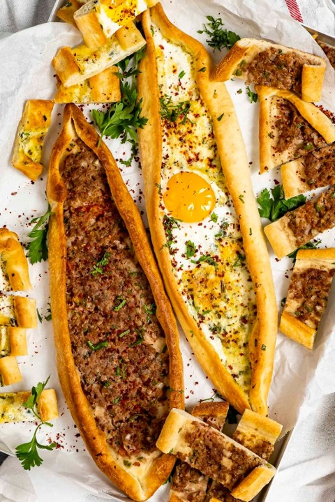 Ground Beef Pide with Egg