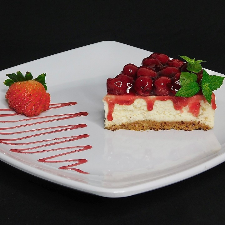 Slice of Strawberry Cheesecake