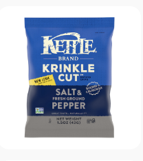 Kettle Chips - Snack Size Crinkle Cut Salt & Pepper