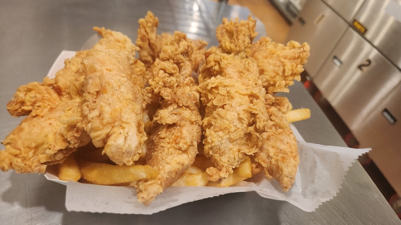 8 PC tenders (comes with fries, coleslaw & Bread)