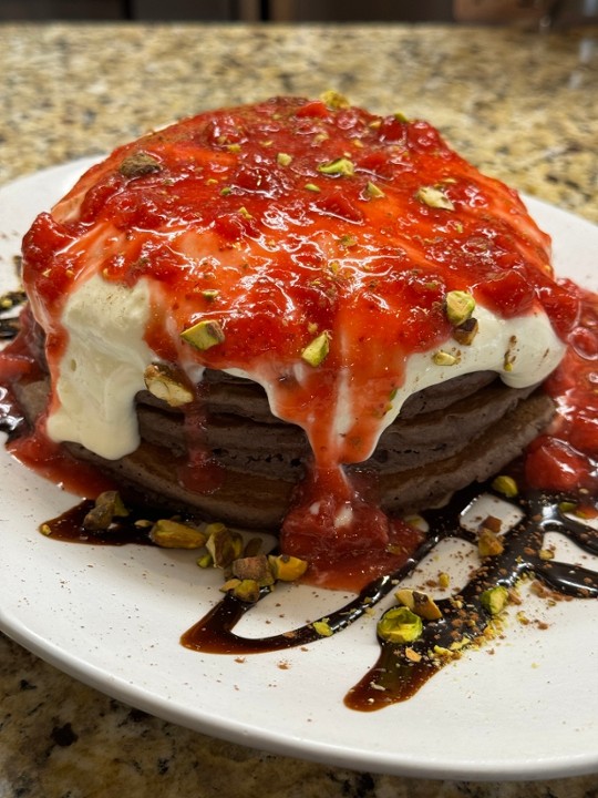 NEW-DARK CHOCOLATE CAKE PANCAKES TOGO