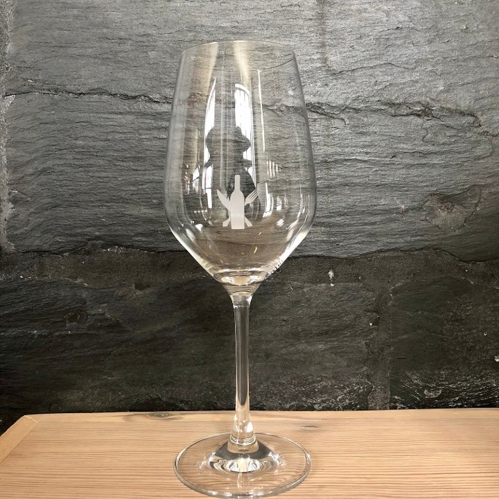 WK Logo Wine Glass