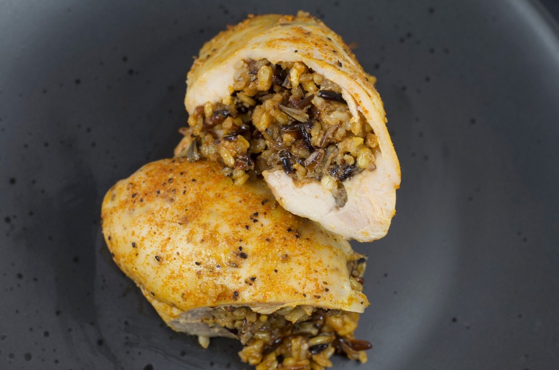 Chicken Capons Stuffed with Wild Rice