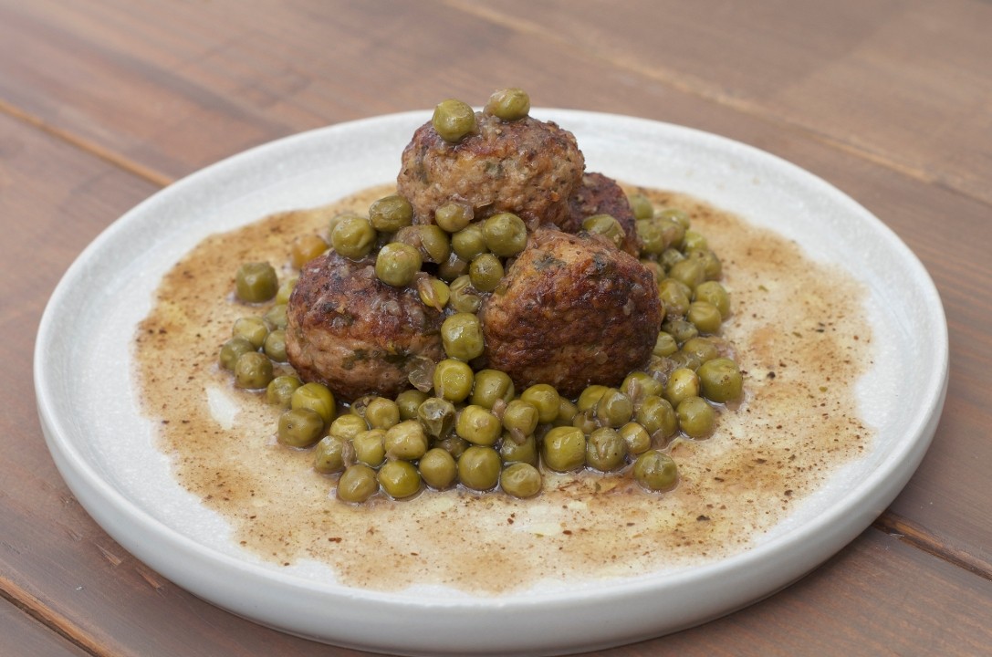 Chicken Meatballs with Baby Sweet Peas