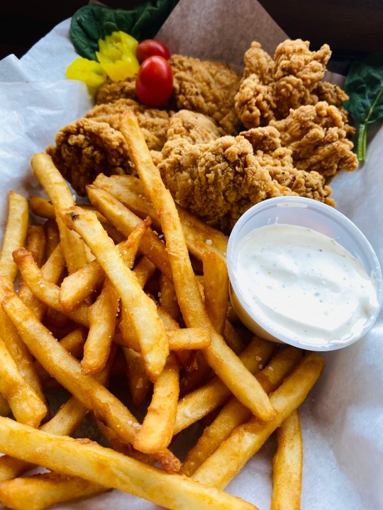 10-Boneless Wings w/ 10 oz Crinkle Cut Fries