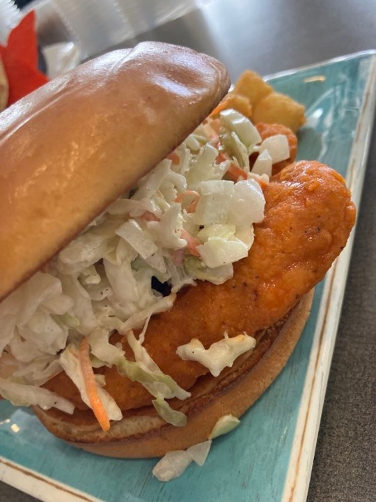 Crispy buffalo chicken sandwich