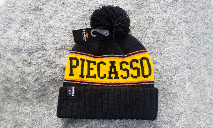 Black w/ Yellow Piecass Pom Hat