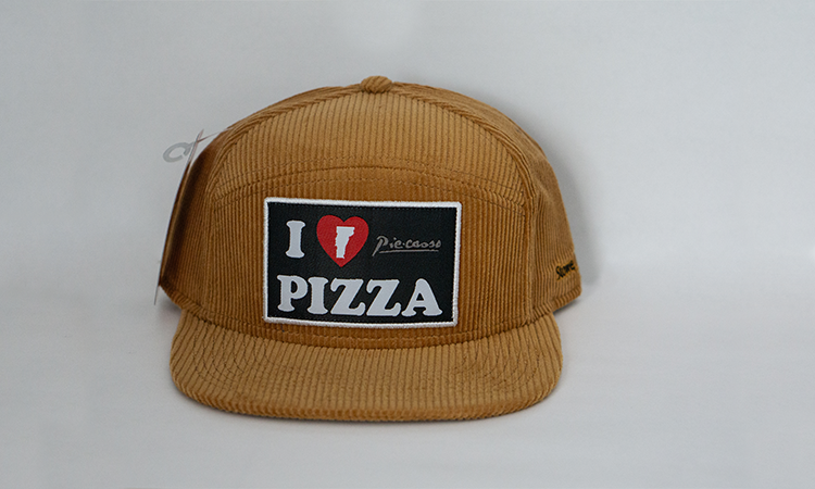Bronze Corduroy I Love Pizza Hat