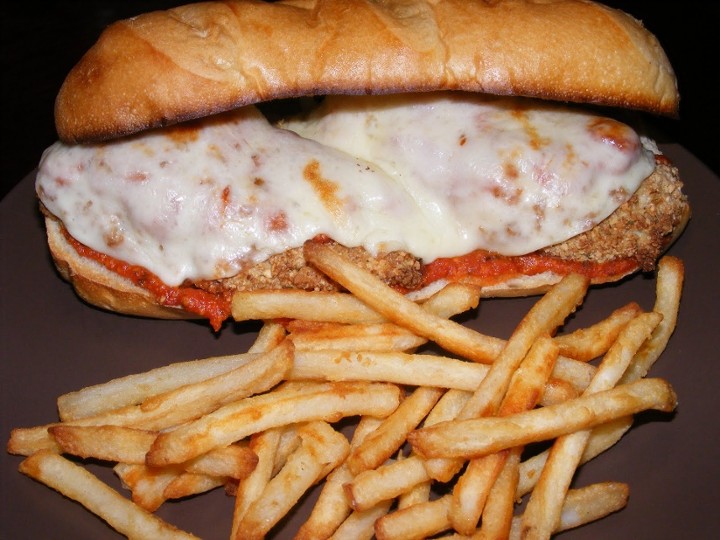 Veal parmigiano sub